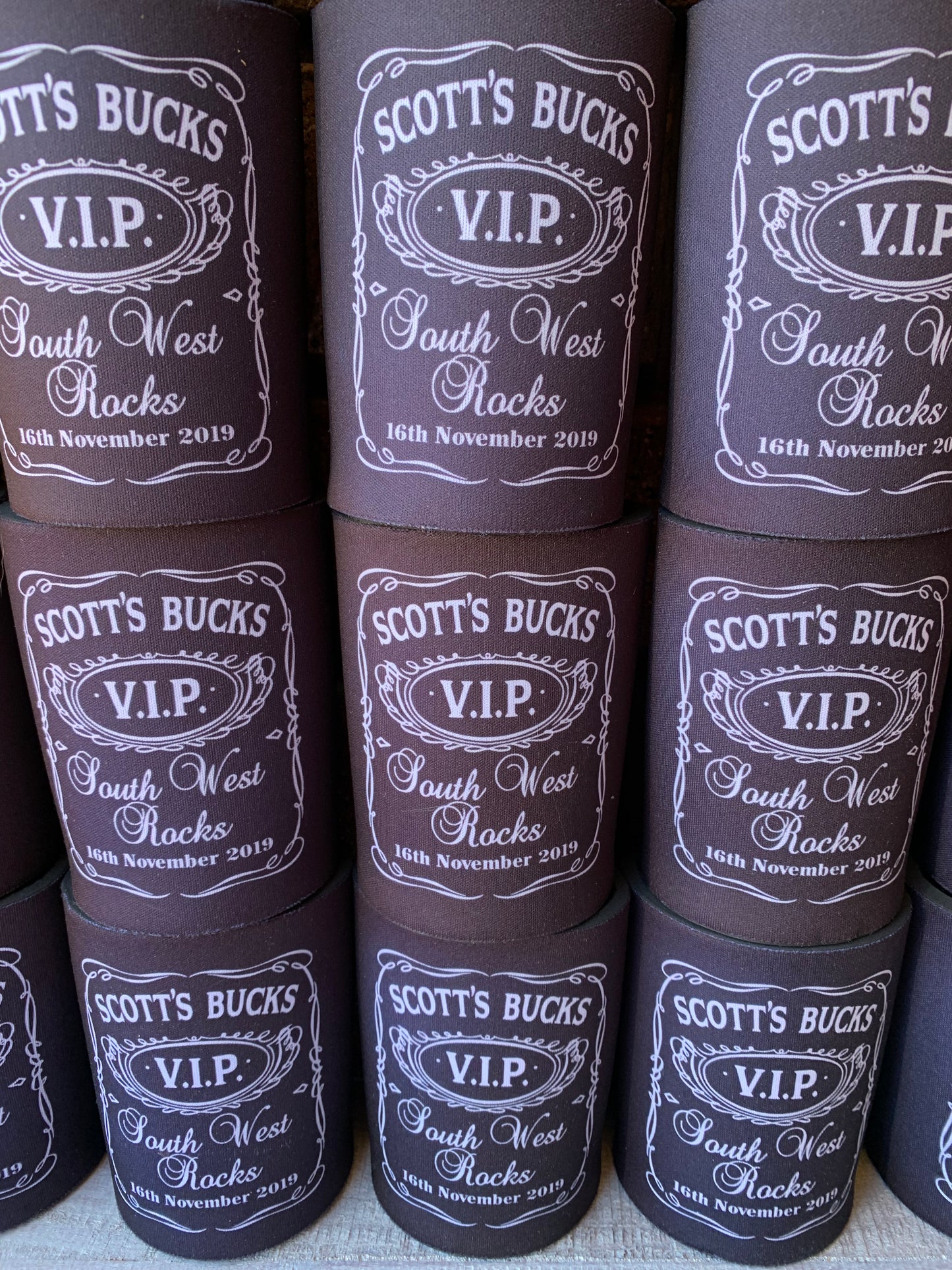 Bridal Party Stubby Holder Style 17 Whiskey