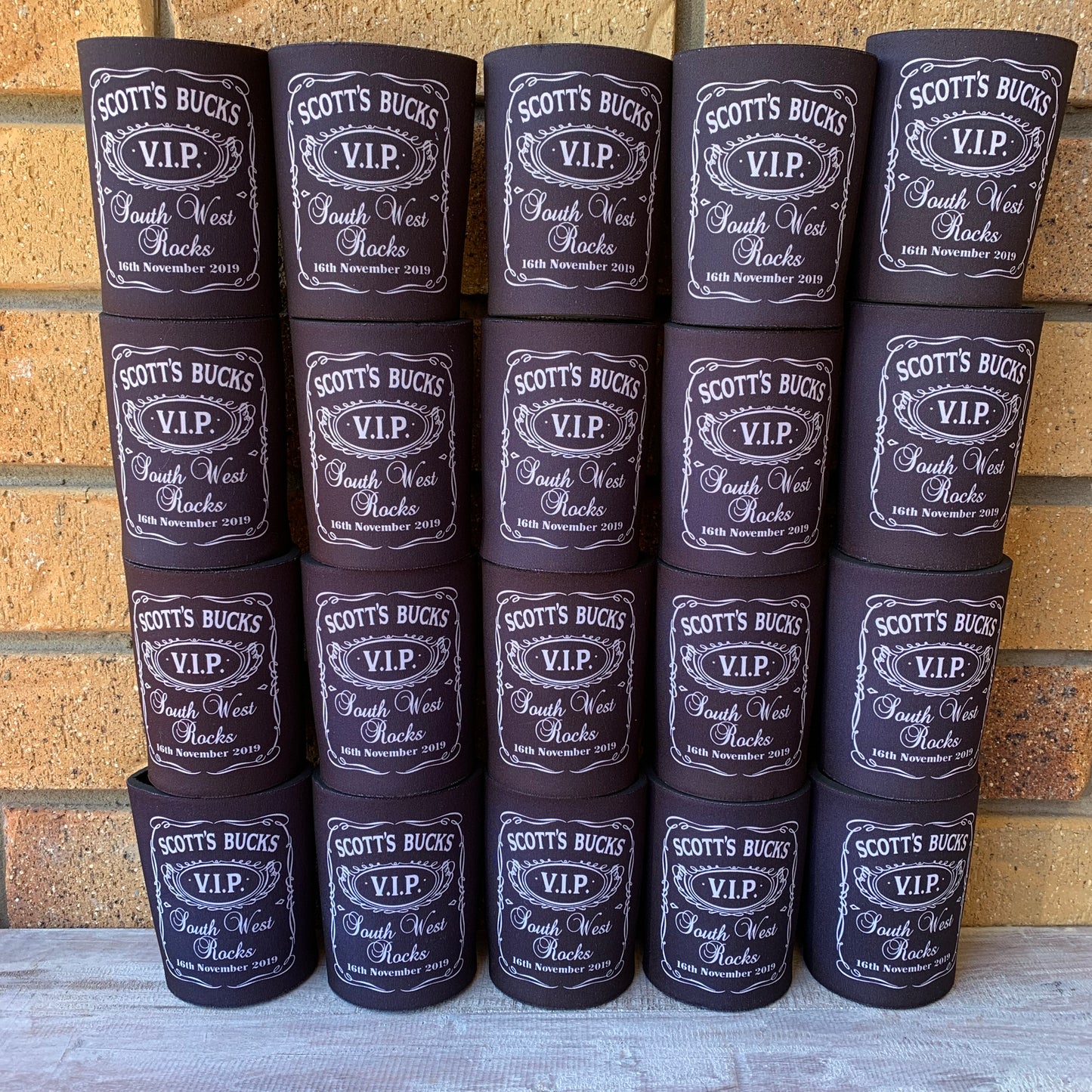 Bridal Party Stubby Holder Style 17 Whiskey