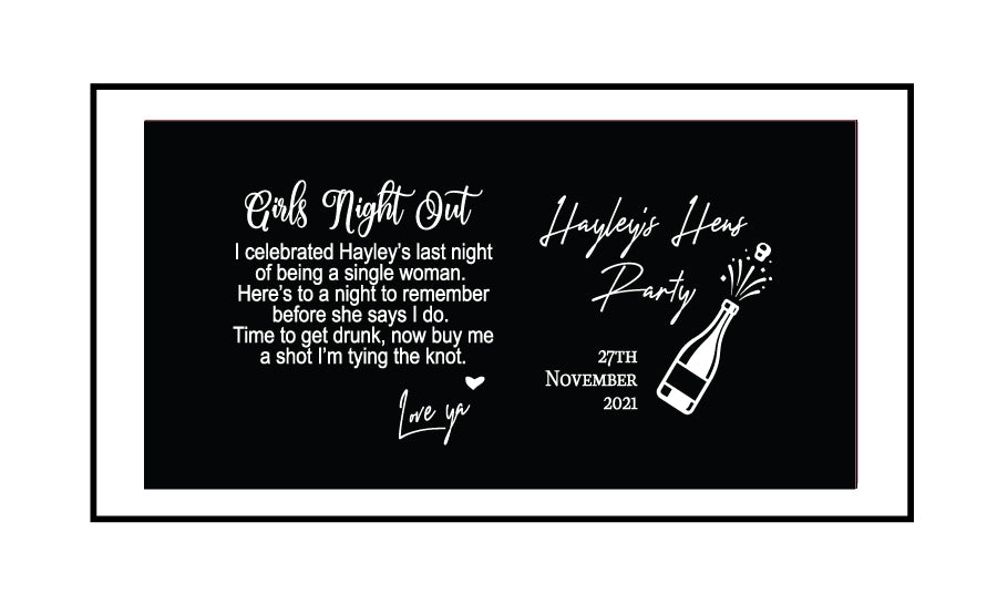Custom Hens Wedding Stubby Holder - Girls Night Out - Bacholorette