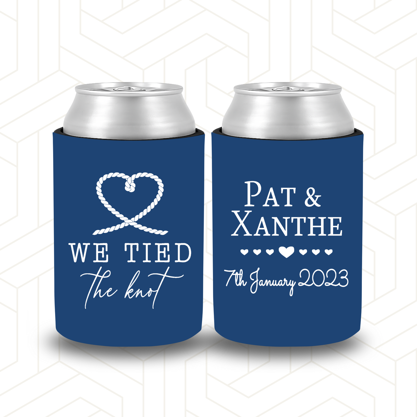WS028 | Wedding Stubby Holders - We tied the knot