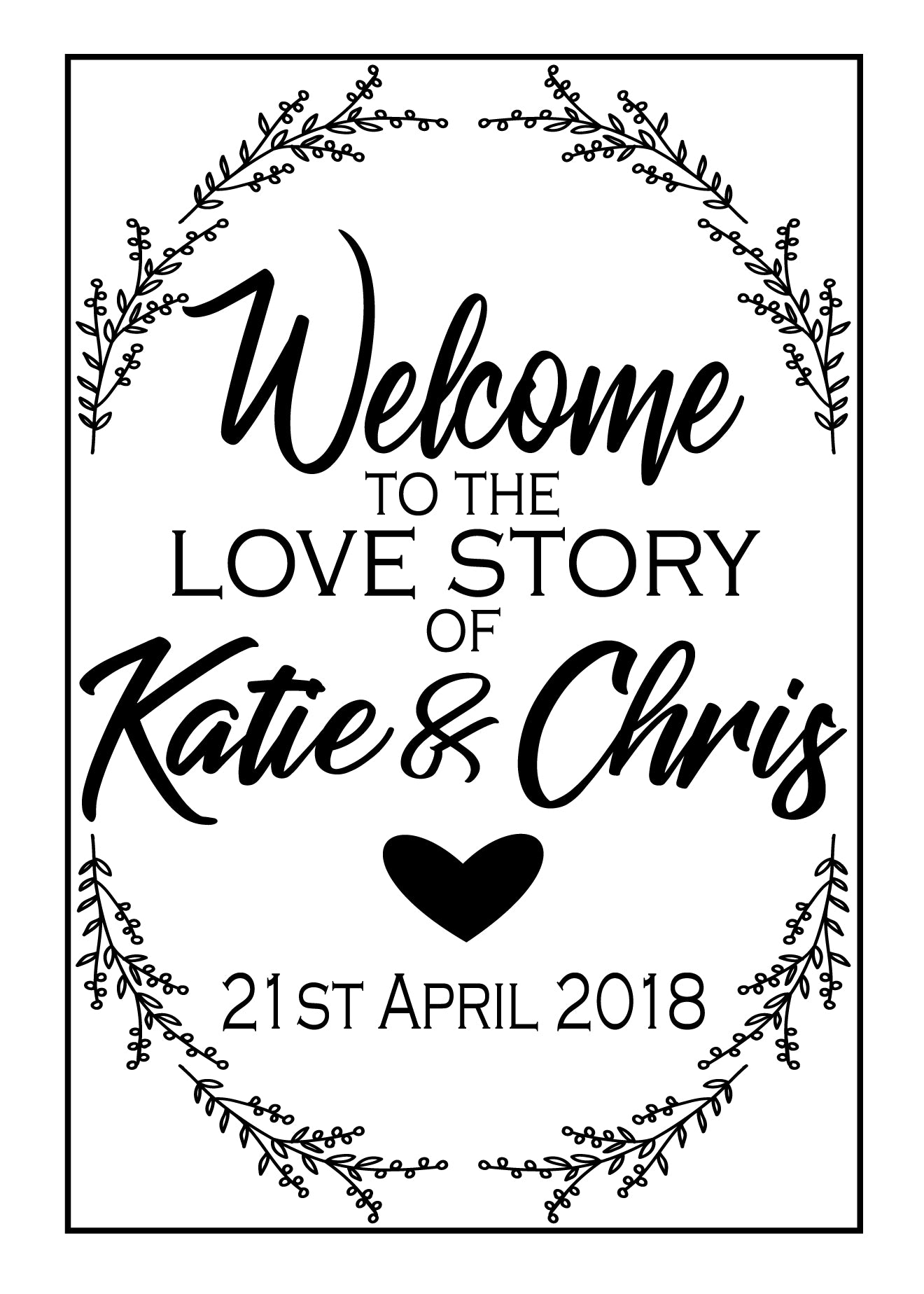 Welcome Sign Style Three - DECAL ONLY or COMPLETE SIGN