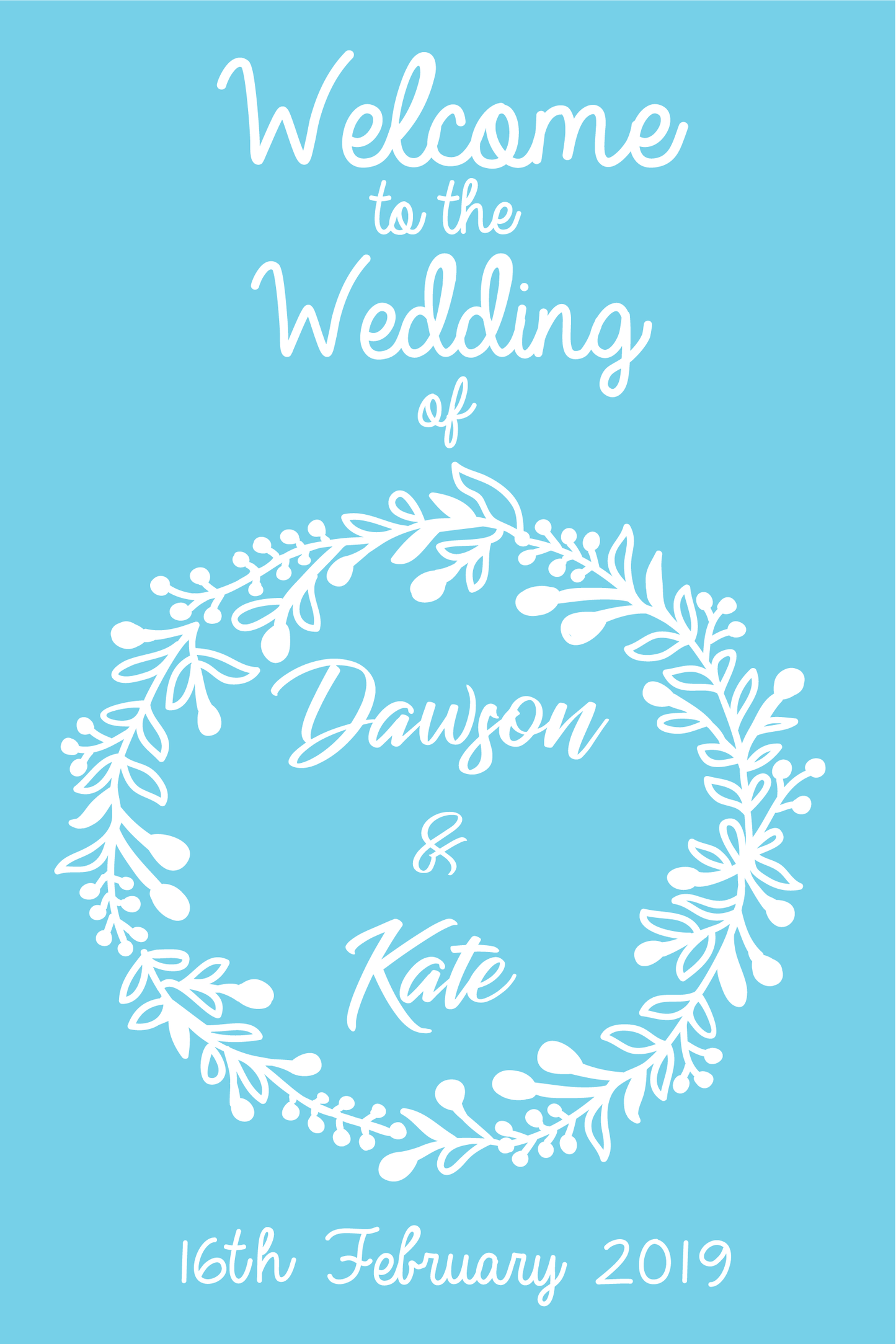 Welcome Sign Style Six - DECAL ONLY or COMPLETE SIGN