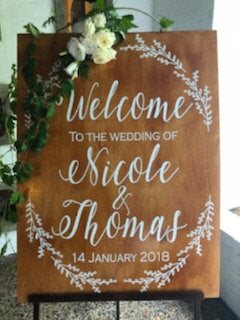 Welcome Sign Style Two - DECAL ONLY or COMPLETE SIGN