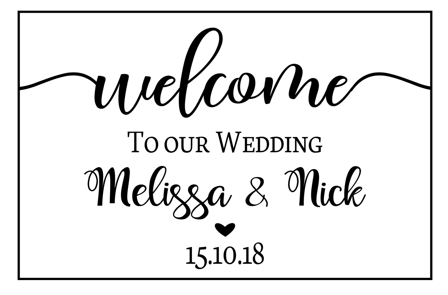 Welcome Sign - DECAL ONLY