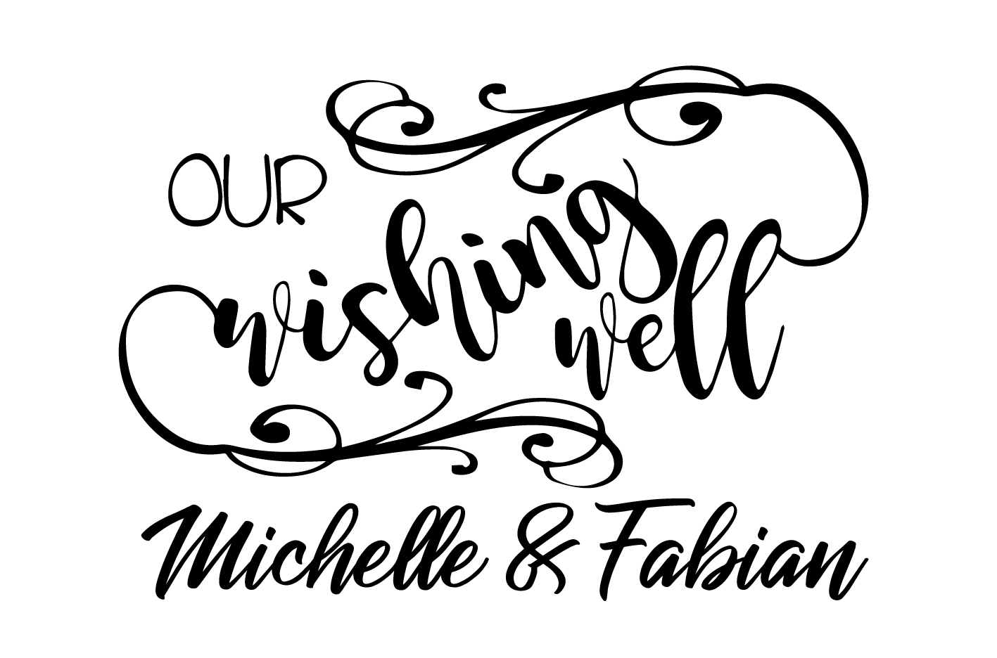 Wishing Well Style Two - Wedding Decal