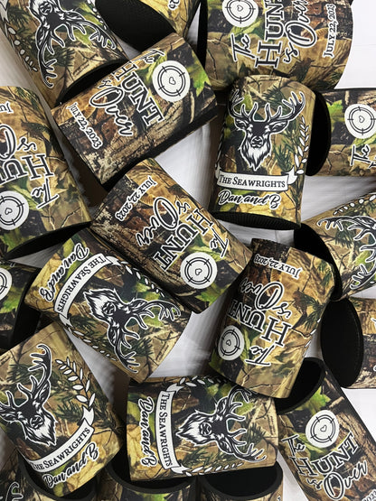 Wedding Stubby Holders - Camo - Stag - The Hunt is Over- Hunting Theme