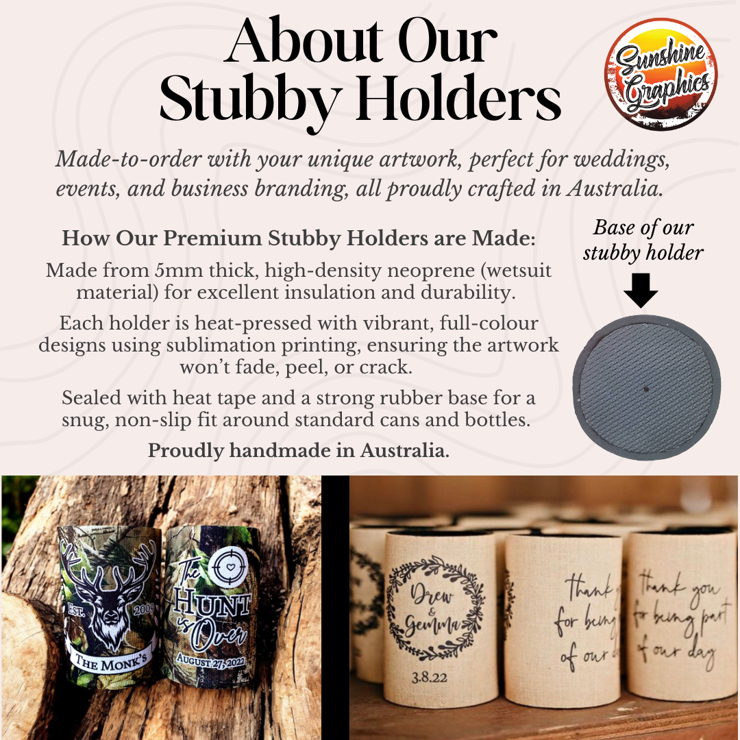 Bridal Party Stubby Holder Fishing Theme