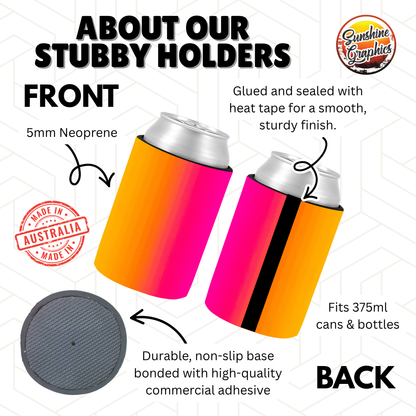 BR010 | Personalised Bridal Party Stubby Holders – Custom Gifts for Best Man, Groomsman