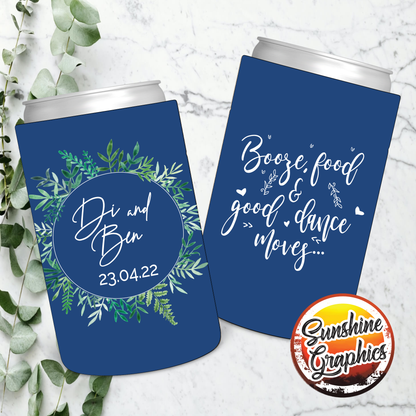 Wedding Stubby Holders - Booze, Food & Good Dance Moves