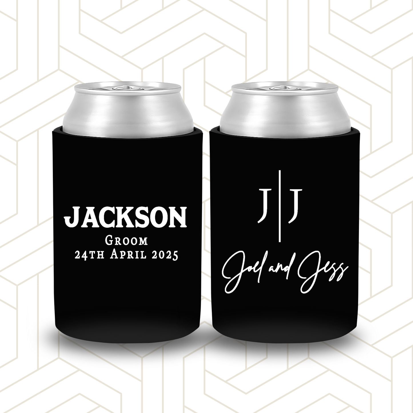 BR006 | Personalised Bridal Party Stubby Holders – Custom Gifts for Best Man, Groomsman