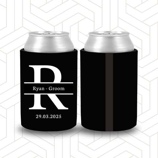 BR011 | Personalised Bridal Party Stubby Holders – Custom Gifts for Best Man, Groomsman