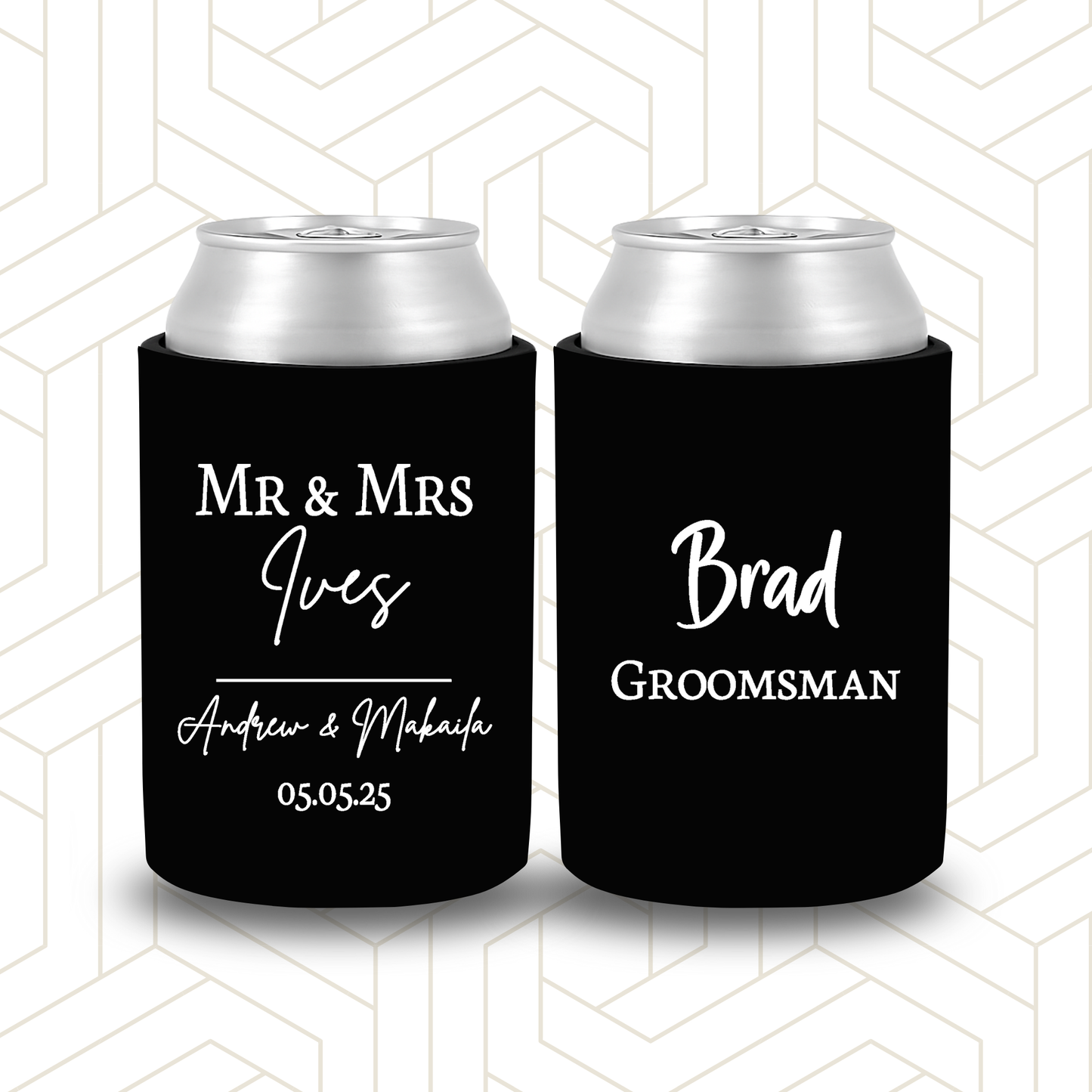 BR019 | Personalised Bridal Party Stubby Holders "Brews before I dos" Custom Gifts for Best Man, Groomsman (Copy)