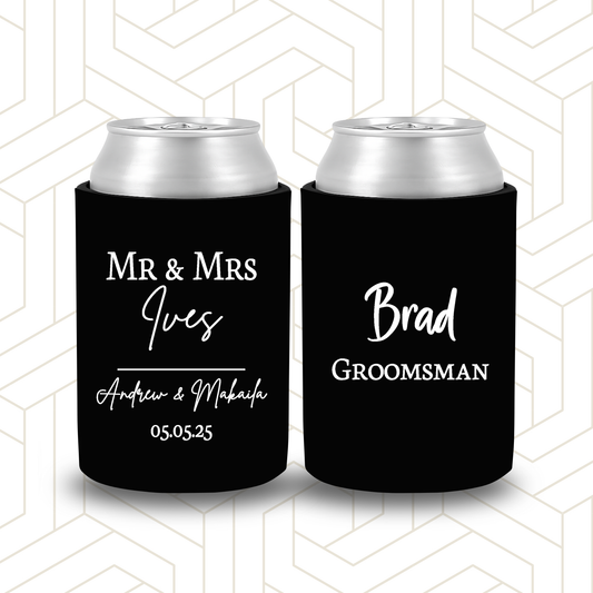 BR019 | Personalised Bridal Party Stubby Holders "Brews before I dos" Custom Gifts for Best Man, Groomsman (Copy)