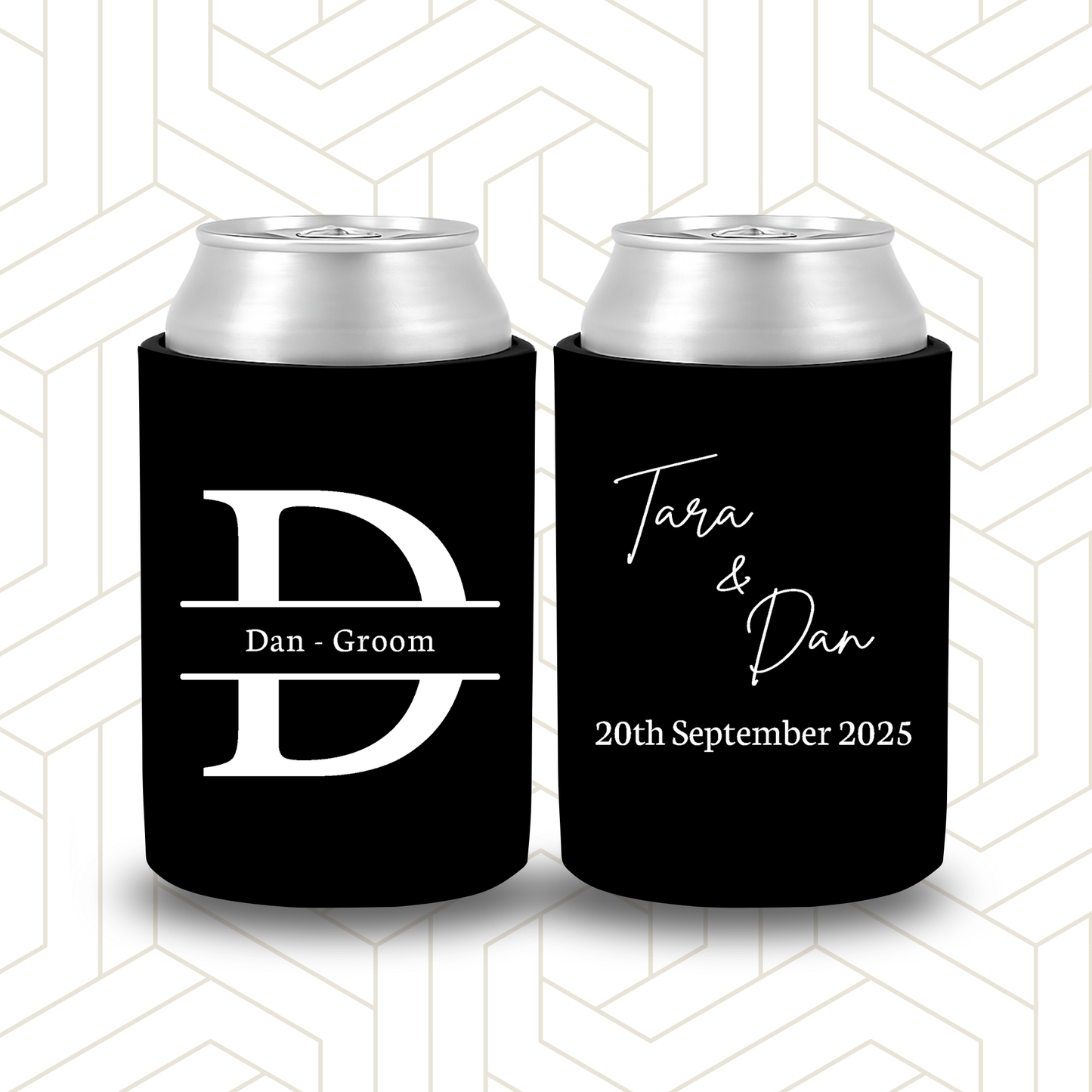 BR033 | Personalised Bridal Party Stubby Holders | Custom Gifts for Best Man, Groomsman, Groom