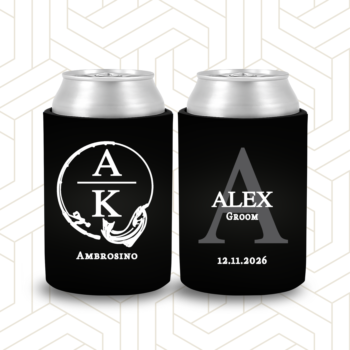 BR042 | Personalised Stubby Holders | Custom Gifts for Groomsman, Best Man, Groom | Fishing Style