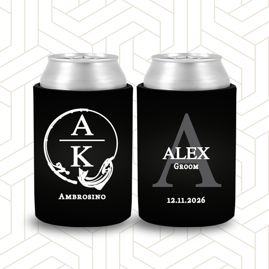 BR042 | Personalised Stubby Holders | Custom Gifts for Groomsman, Best Man, Groom | Fishing Style
