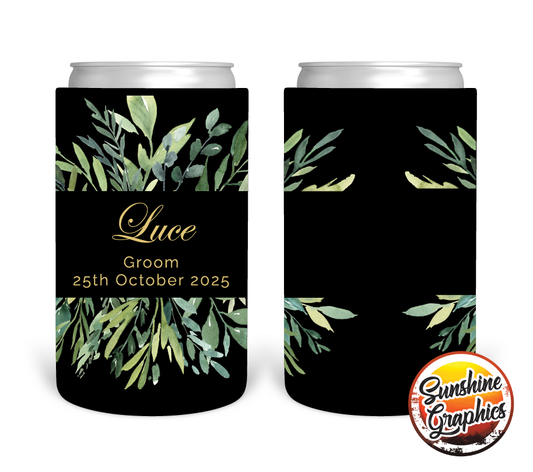 Bridal Party Stubby Holder Style 18  - Leaves