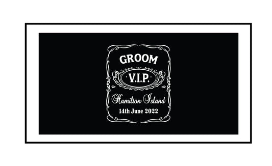 SALE - Stubby Holder with base for Bridal Party Style 12 - Groom, Bride, Groomsman, Best Man, Bride