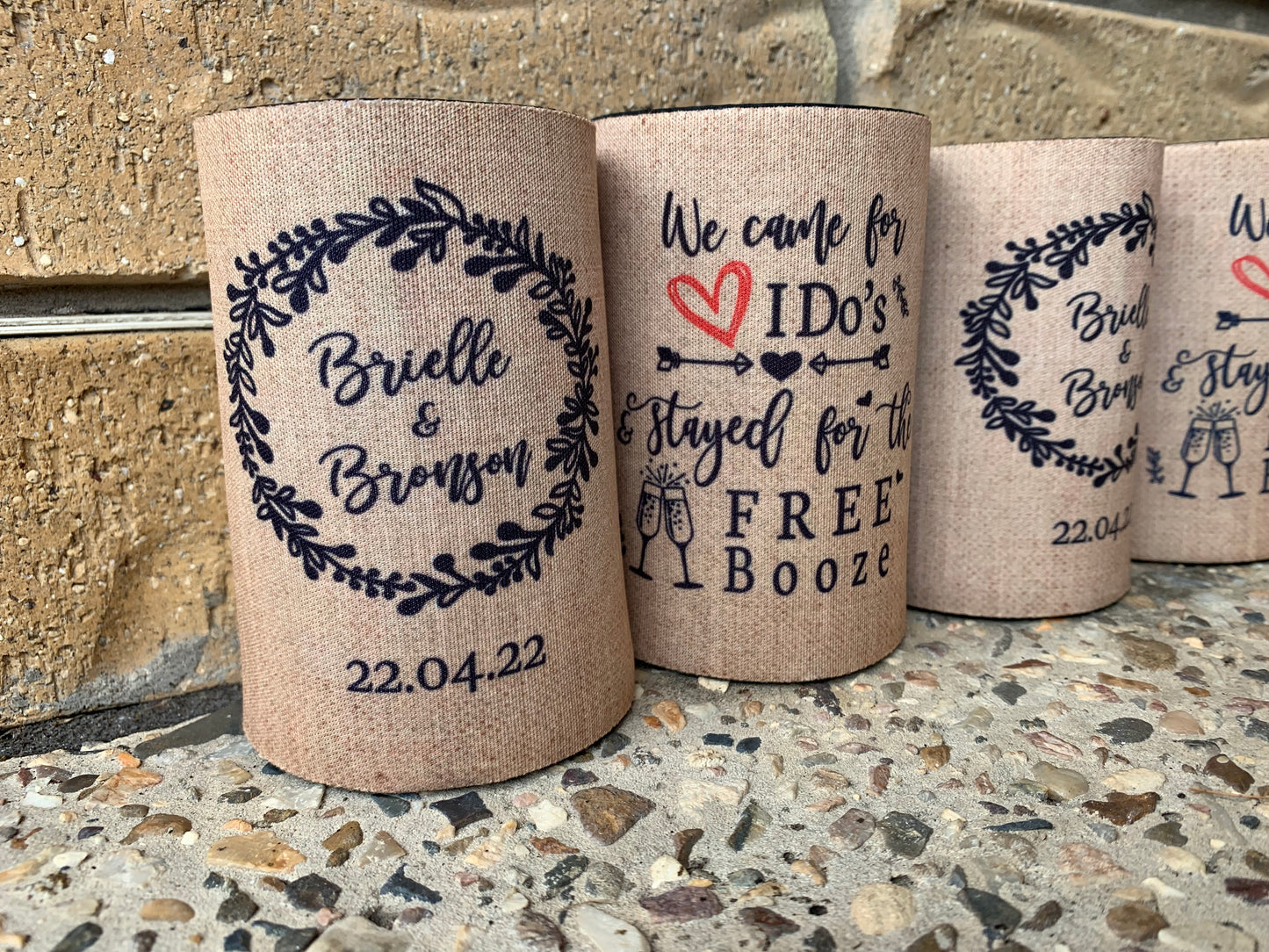 WS046 | Wedding Stubby Holder - We Came for the I do’s Stayed for the free booze