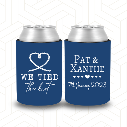 WS028 | Wedding Stubby Holders - We tied the knot