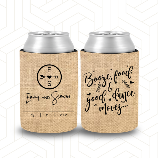 WS045 | Wedding Stubby Holders - Classic Style Thank you for celebrating with us
