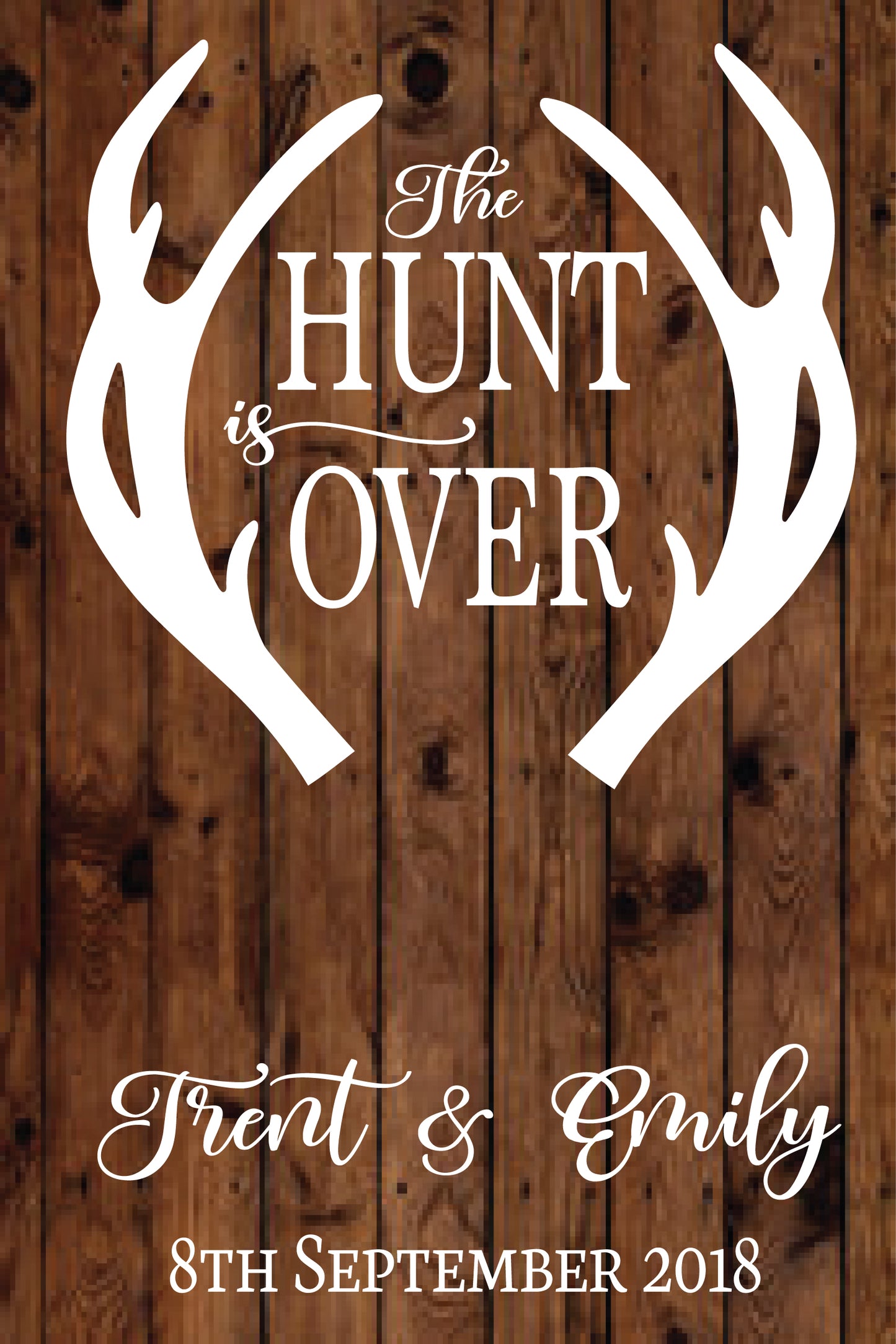 The Hunt is OVER Style One- Welcome Sticker Decal