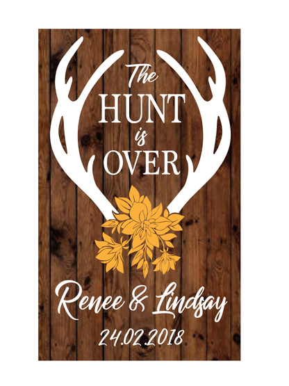 The Hunt is OVER Style One- Welcome Sticker Decal