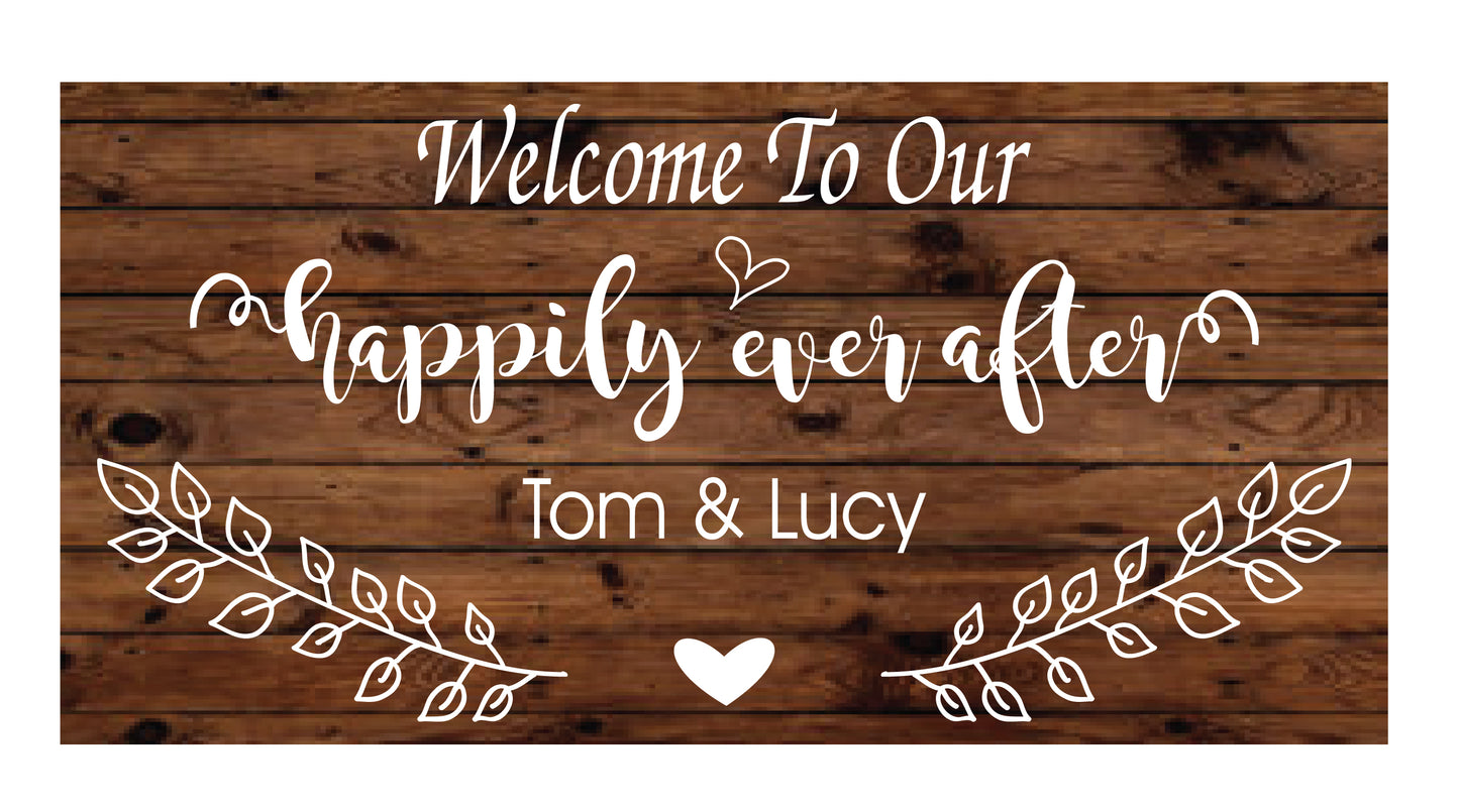 Welcome Sign Style Five - DECAL ONLY or COMPLETE SIGN